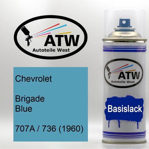 Chevrolet, Brigade Blue, 707A / 736 (1960): 400ml Sprühdose, von ATW Autoteile West.